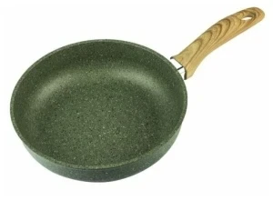 Фото для Сковорода с антипригарным покрытием 220 мм Casta Oliva глубокая,зеленый мрамор