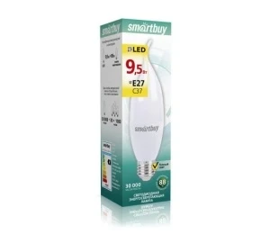 Фото для Лампа LED-свеча С37-9,5Вт 3000 Е27 Smartbuy