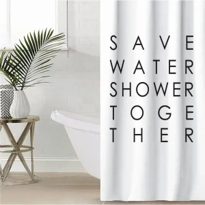 Фото для Штора для ванной полиэстер 145х180 см Этель Save water