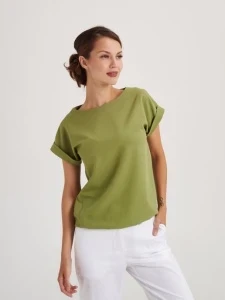 Фото для Блуза женская Бл-1019 либерти люкс кор.рук р.40 158-164(ЧЗ)