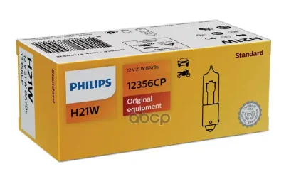 Фото для А/Лампа H21w 12v 21w Bay9s Philips 12356cp Philips арт. 12356CP
