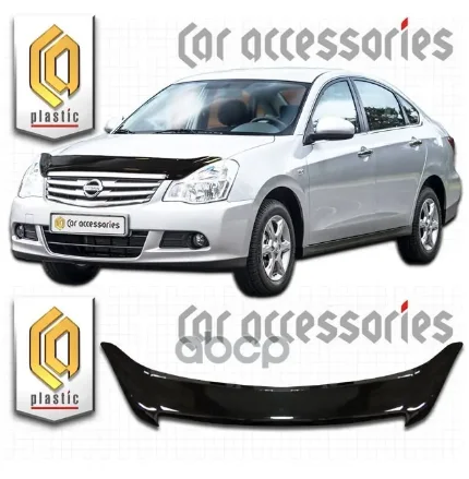Фото для Дефлектор Капота Ni Almera 2012-Н.В. G11 Черный (Мухобойка) 857 CA plastic арт. 2010010108571