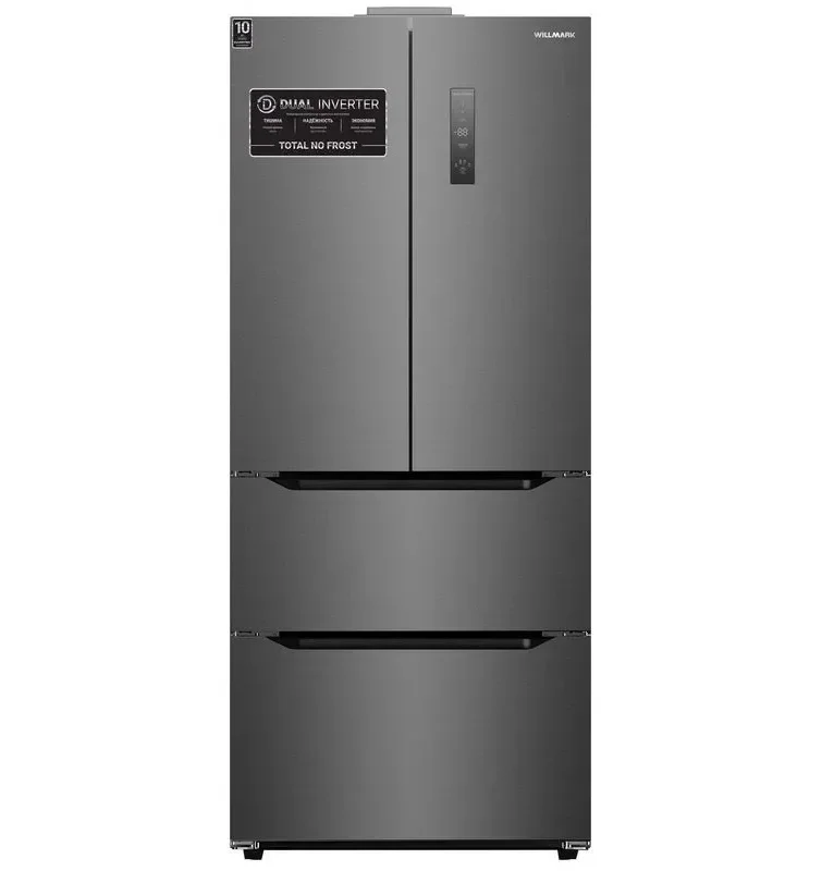 Холодильник WILLMARK MDF-637ID Сереб.(282/142л,Total NoFrost;753*678*1846)