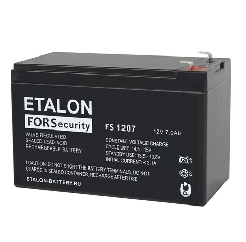 Фото для Аккумулятор ETALON FS 1207, 12 В 7 Ач