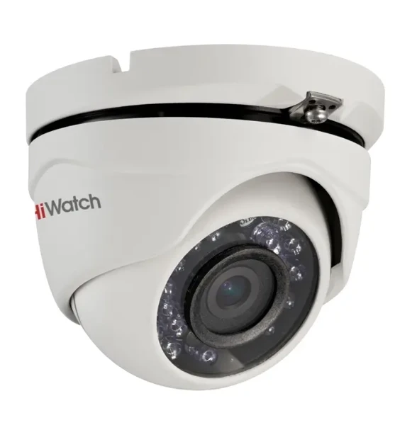 Фото для 1Мп уличная купольная HD-TVI видеокамера HiWatch DS-T103 (3,6 мм) с ИК-подсветкой до 15 м.