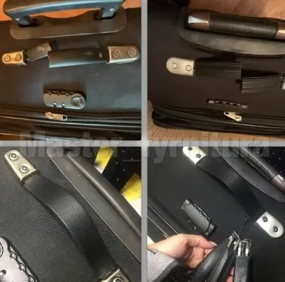 Мелкий ремонт чемоданов: замена пластиковой ручки кожаными