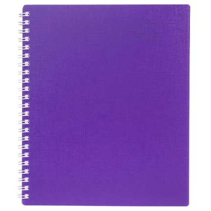 Фото для Блокнот 80л. А5 Hatber CANVAS Фиолетовый клетка, пластиковая обложка на гребне