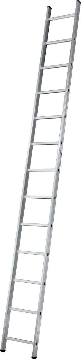 Фото для Алюминиевая односекционная лестница 16 ступеней 4,5 м усиленная Россия