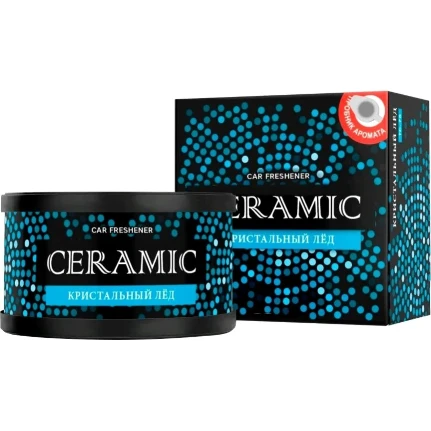 Фото для Ароматизатор на торпедо Tensy Ceramic Кристальный лед, меловой, баночка 60г, арт. TC-75