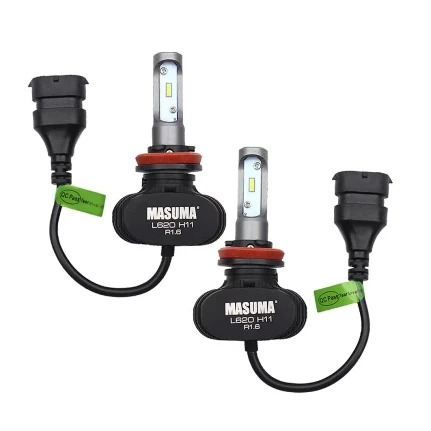 Фото для Лампа светодиодная Masuma LED H11 (PGJ19-2, T11), 12/24В, 18Вт (соответствует 55Вт), 6000К, комплект 2 шт, арт. L620