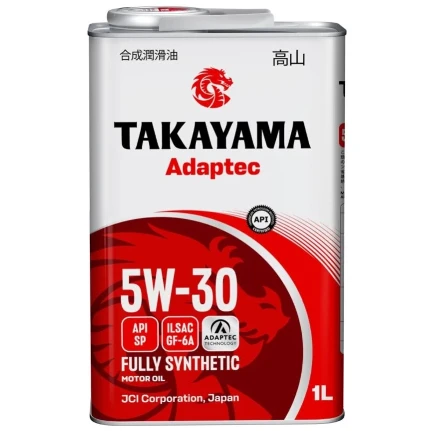 Фото для Масло моторное Takayama Adaptec 5w30, синтетическое, API SP, ILSAC GF-6A, для бензинового двигателя, 1л, арт. 6056130