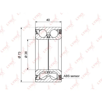 Фото для Подшипник ступицы колеса LYNXauto, арт. WB-1324