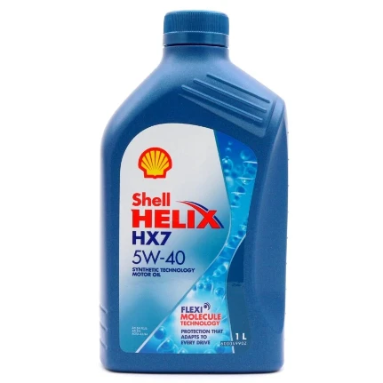 Фото для Масло моторное Shell Helix HX7 5w40, полусинтетическое, API SN+, ACEA A3/B3/B4, универсальное, 1л, арт. 550051496