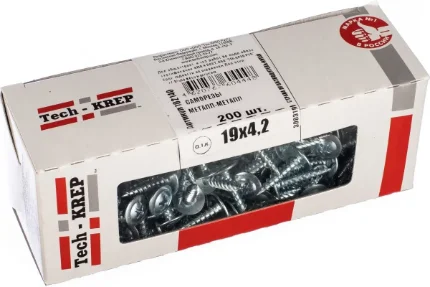 Фото для Саморез Tech-Krep ШСММ 4,2x19 (набор 200шт) 102140 