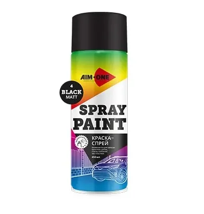Фото для Черный матовый СПРЕЙ AIM-ONE 450мл