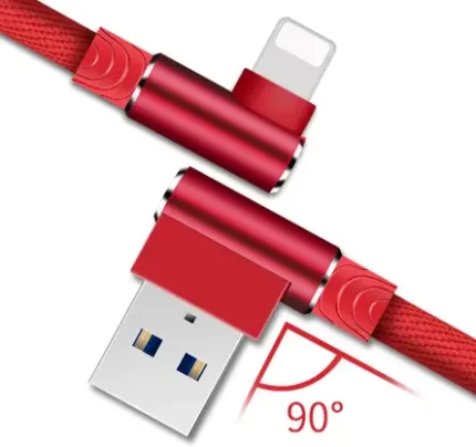Фото для Кабель USB Lightning IPhone угол 90° 1м 