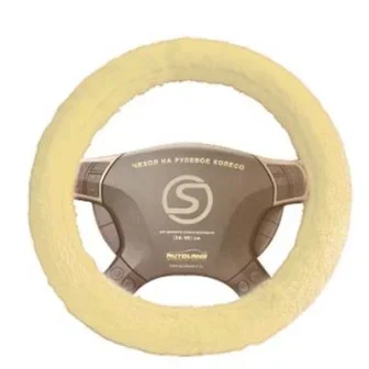 Фото для Чехол на рулевое колесо, искуственный мех, размер S, бежевый 1502000-211 BE