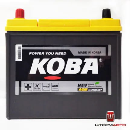 Фото для Аккумулятор KOBA AX S55D23R, Корея (AGM Battery - Absorbent Glass Mat for Start-Stop+ ) HYBRID