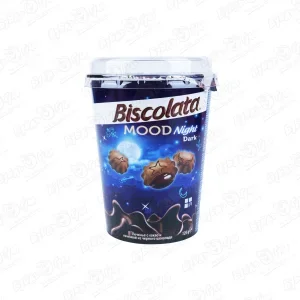 Фото для Печенье Biscolata MOOD с начинкой черный шоколад 125г