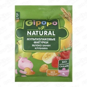 Фото для Паффы мультизлаковые Gipopo яблоко-банан-клубника 21г