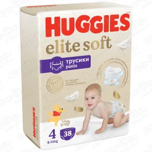 Подгузники-трусики HUGGIES Elite Soft 4 9-14кг 38шт