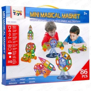 Фото для Конструктор Lanson Toys Mini Magical Magnet магнитный 86дет. с 3лет