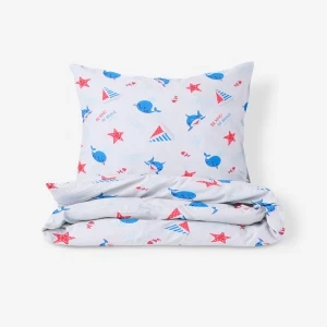 Фото для Комплект постельного белья Buburu Baby Мореплаватель ясельный хлопок 3предмета