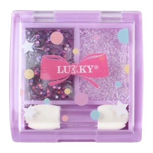 Фото для Тени для век LUKKY Dessert duet с блестками сиреневые