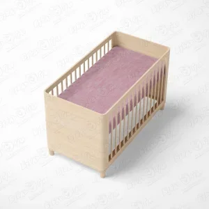 Фото для Простыня BUBURU Baby на резинке трикотажная розовая 60х120см