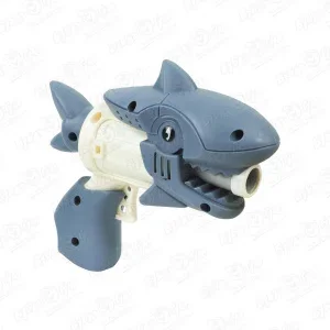 Фото для Бластер ручной Акула с мягкими пулями 3шт в ассортименте