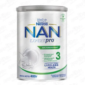 Напиток Nestle NAN ExpertPro 3 кисломолочный 400г с 12мес БЗМЖ