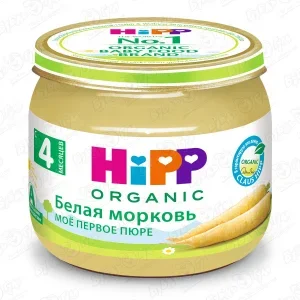 Фото для Пюре Hipp Organic белая морковь с 4мес 80г