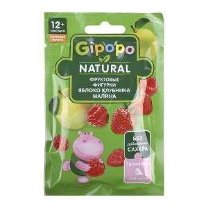 Фото для Фигурки фруктовые Gipopo яблоко-клубника-малина 15г с 12мес