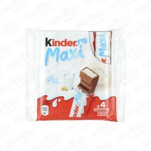 Фото для Шоколад Kinder Maxi с молочной начинкой 84г 4порции