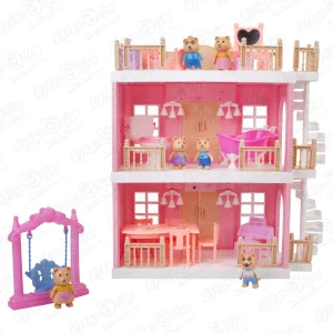 Дом для куклы Lanson Toys DREAM ROOM с мебелью музыкальный