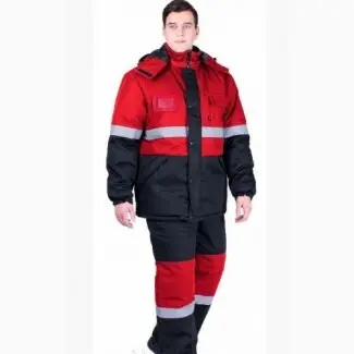 Костюм зимний "НОРДМЕН" куртка+п/к красный с черным 4 клим. пояс