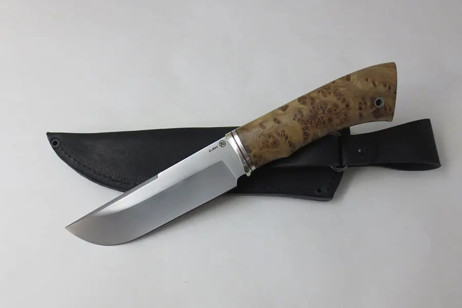 Нож "Охотник 1"сталь ELMAX (стаб.кб+гарда-мельхиор)