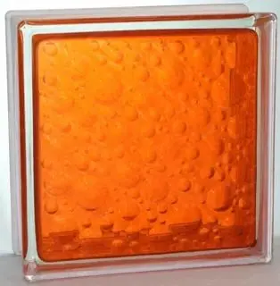 Стеклоблок Савона оранжевый 190*190*80 Glass Block
