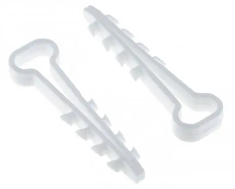 Дюбель-хомут для плоского кабеля белый 5х10 мм, (50 шт.) ЭКФ