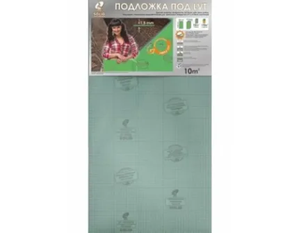 Фото для Подложка для плитки ПВХ зеленая-LVT 1000*500*1.5мм (10м2)