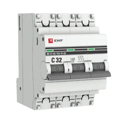 Автоматический выключатель 3P 32А (C) 4,5кА ВА47-63 ЭКФ PROxima