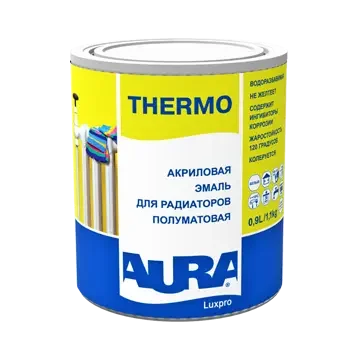 Эмаль акриловая для радиаторов п/матовая "Aura Luxpro Thermo" 0,9 л ЭСКАРО