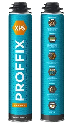 Клей-пена универсальная профессиональная всесезонная Proffix XPS 850мл Profflex