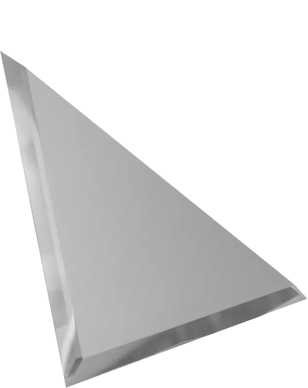 Плитка зеркальная серебро фацет "Треугольник" 180*180 ДСТ