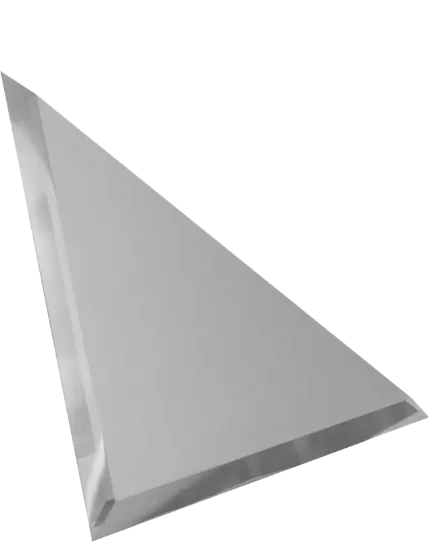 Плитка зеркальная серебро фацет "Треугольник" 180*180 ДСТ