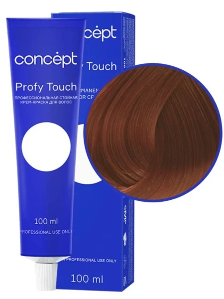 Concept Profy Touch 7.4 Профессиональная стойкая крем-краска для волос, медный светло-русый, 100 мл