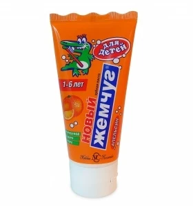 Фото для Зубная паста Жемчуг-новый для детей Апельсин 50 мл