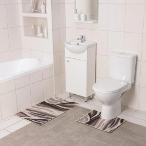 Фото для Набор ковриков для ванны и туалета ПЕСОК 50х40 см/50х80 см 2шт