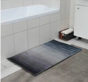 Фото для Коврик для ванной комнаты,полиэстер 60х100 см НЕГА серый
