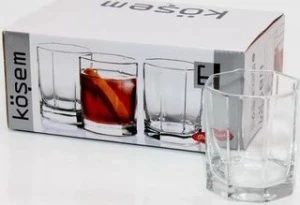 Фото для Набор стаканов стекло 6 предметов Kosem для виски 300 мл